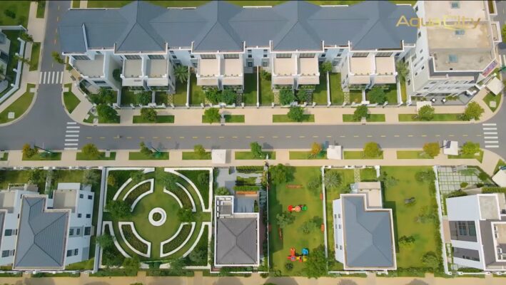 hình ảnh tiến độ khu phố mẫu Aqua City