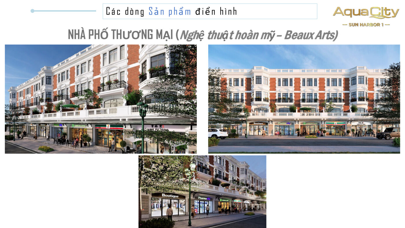 shophouse nhà phố thương mại sun harbor 1 aqua city