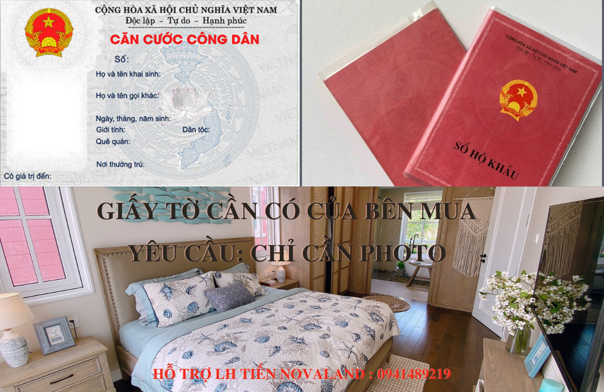 khi chuyển nhượng bất động sản novaland, bên mua cần giấy tờ gì?