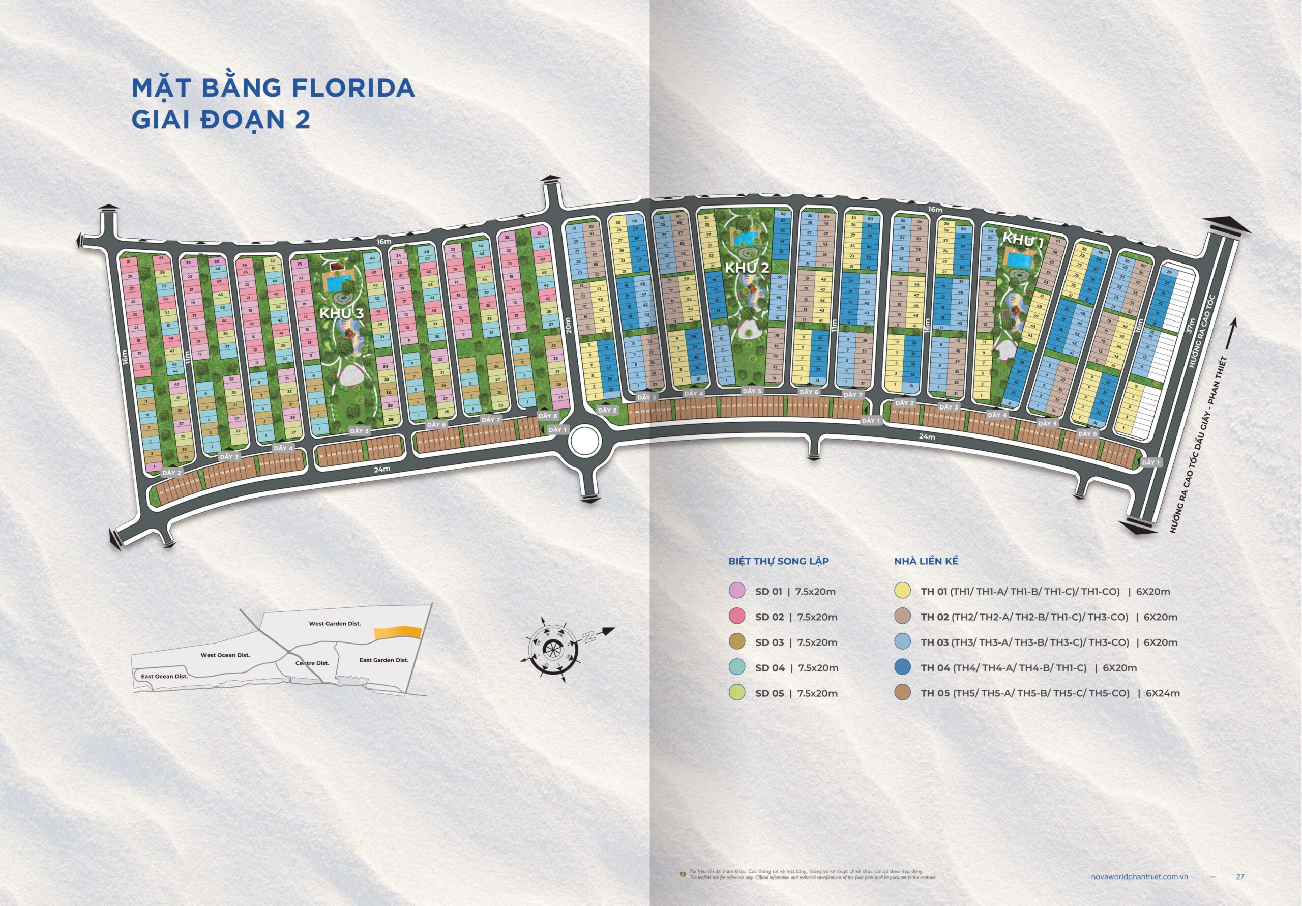 mặt bằng Phân khu Florida 2 novaworld phan thiết Phân khu Florida 2