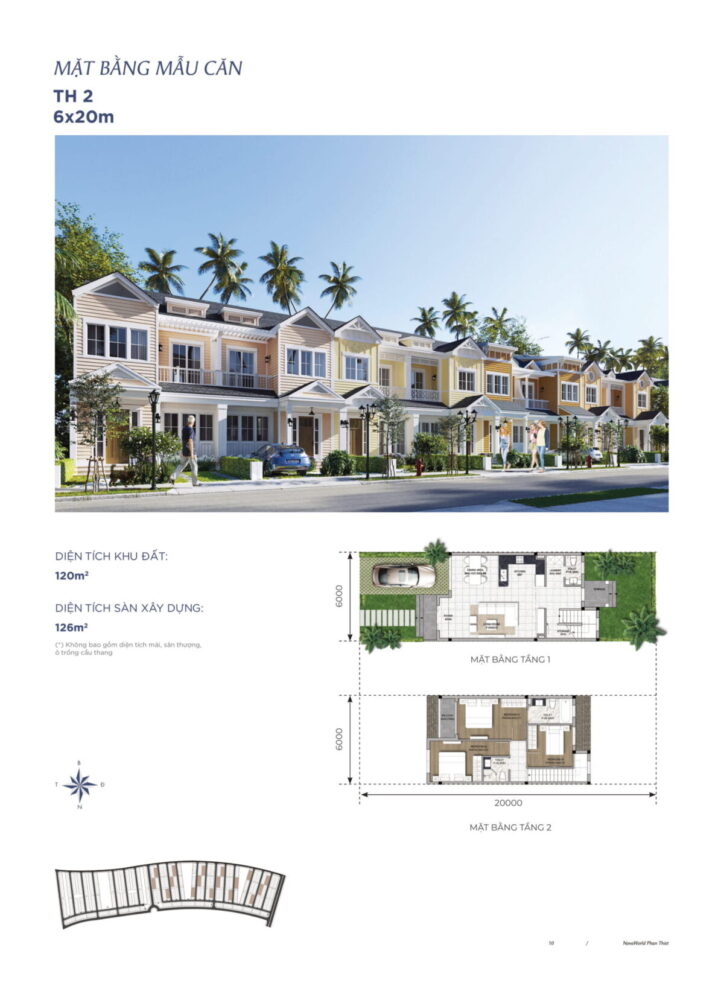 Mẫu nhà phố 6x20 florrida 2 novaworld phan thiết