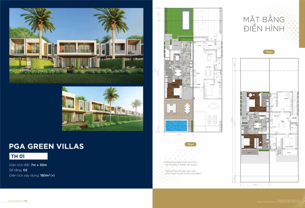 Mẫu nhà pga villas golf novaworld phan thiết