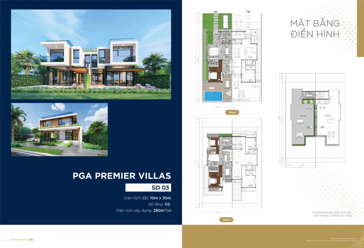 Mẫu nhà pga villas golf novaworld phan thiết