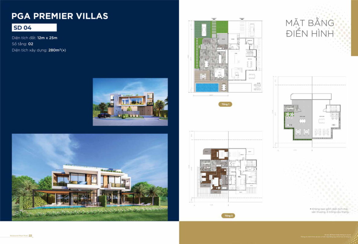 Mẫu nhà pga villas golf novaworld phan thiết