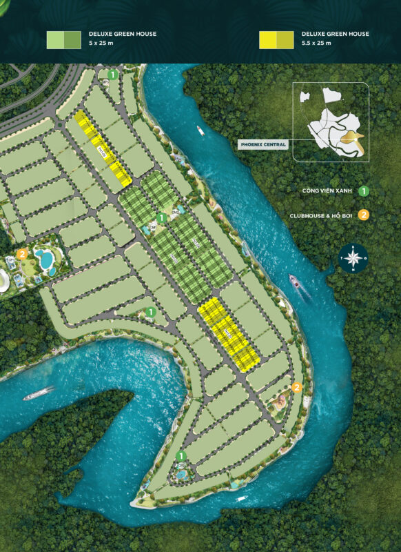 mặt bằng phoenix central đảo phượng hoàng aqua city