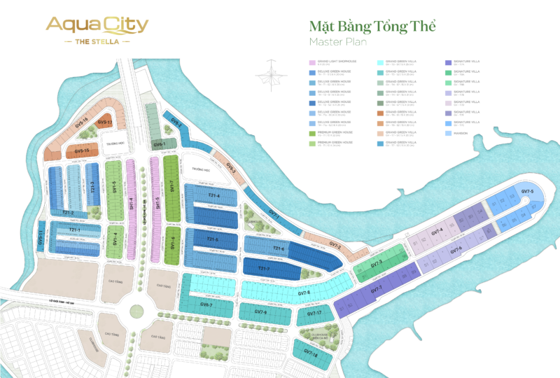 phân khu stella aqua city