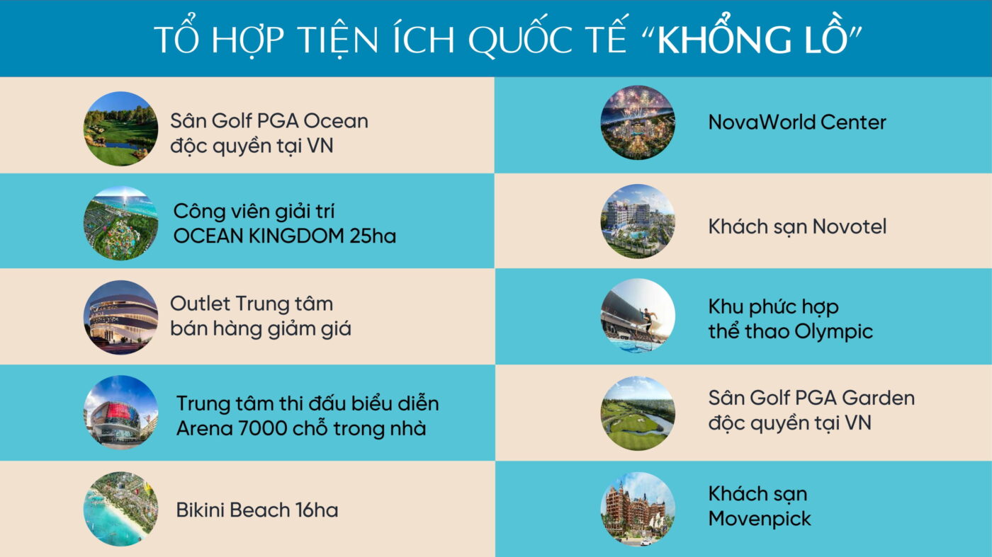 tiện ích quốc tế novaworld phan thiết