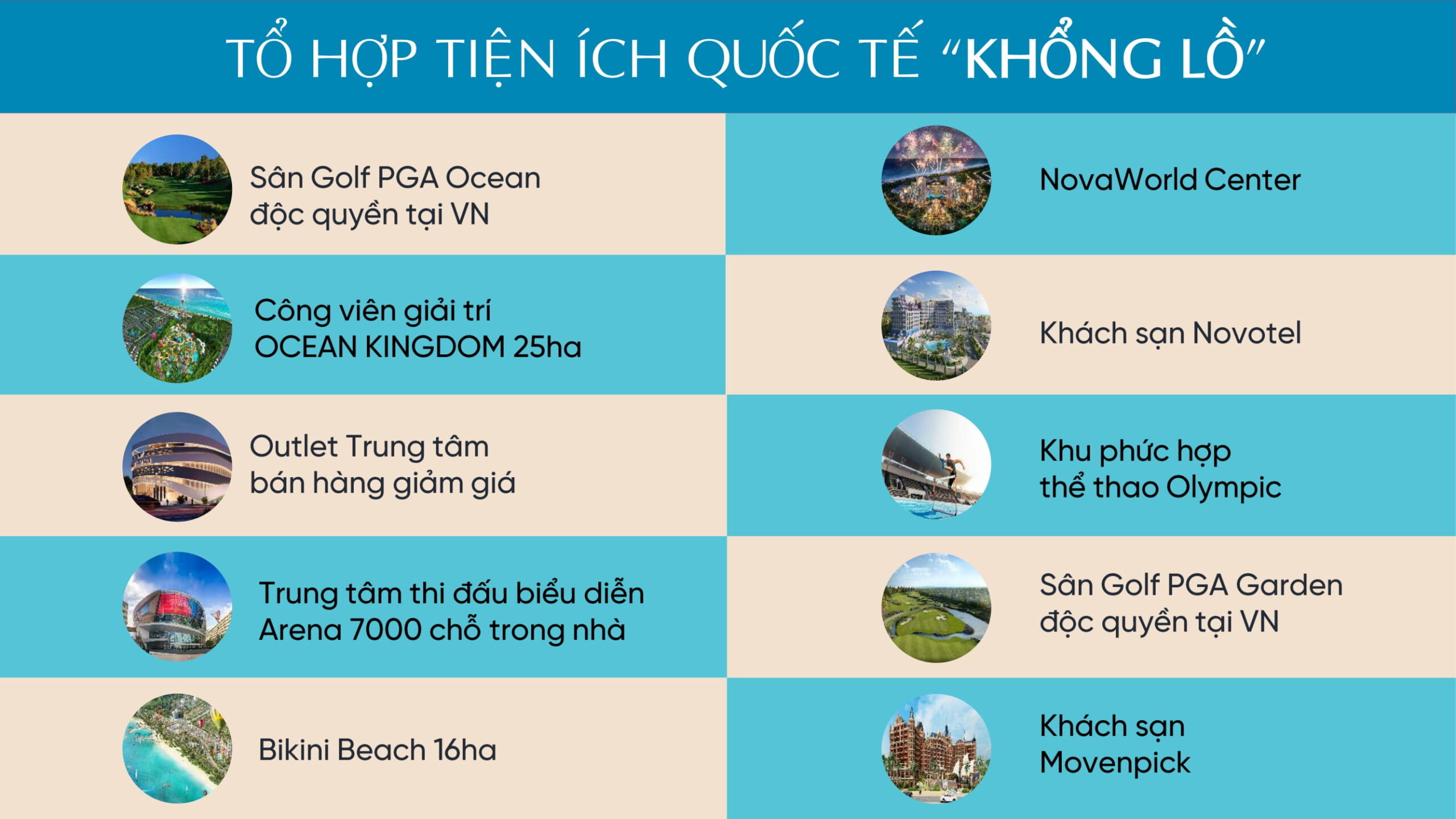Tiện ích quốc tế của florida novaworld phan thiết Tiện ích quốc tế novaworld phan thiết