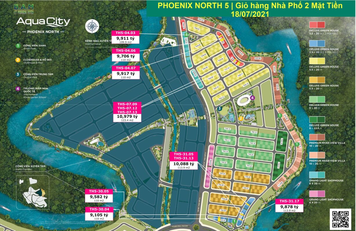 mặt bằng phoenix north đảo phượng hoang aqua city