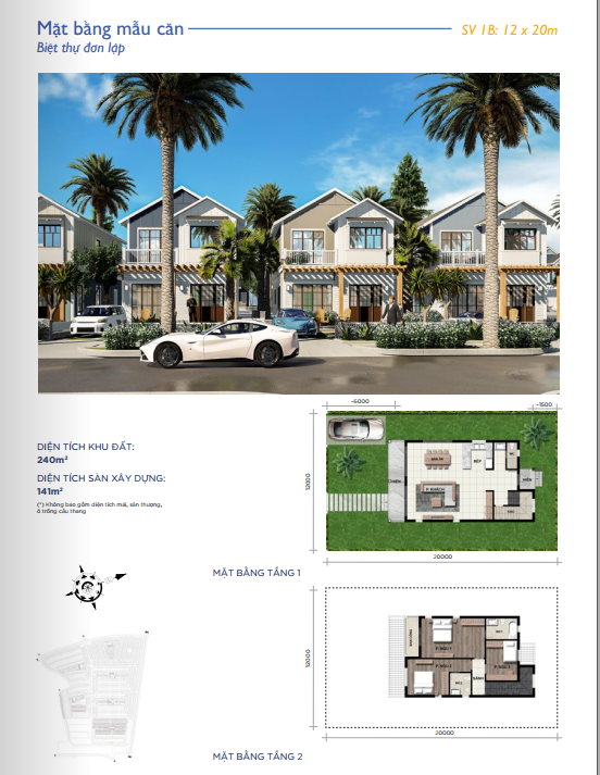 chuyển nhượng mẫu nhà biệt thự 12x20 novaworld phan thiết