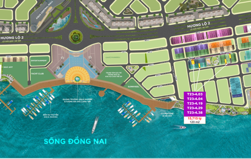Vị trí nhà phố Sun Harbor 1 6x20