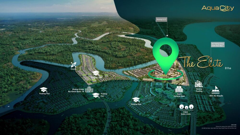mặt bằng phân khu the elite dự án aqua city