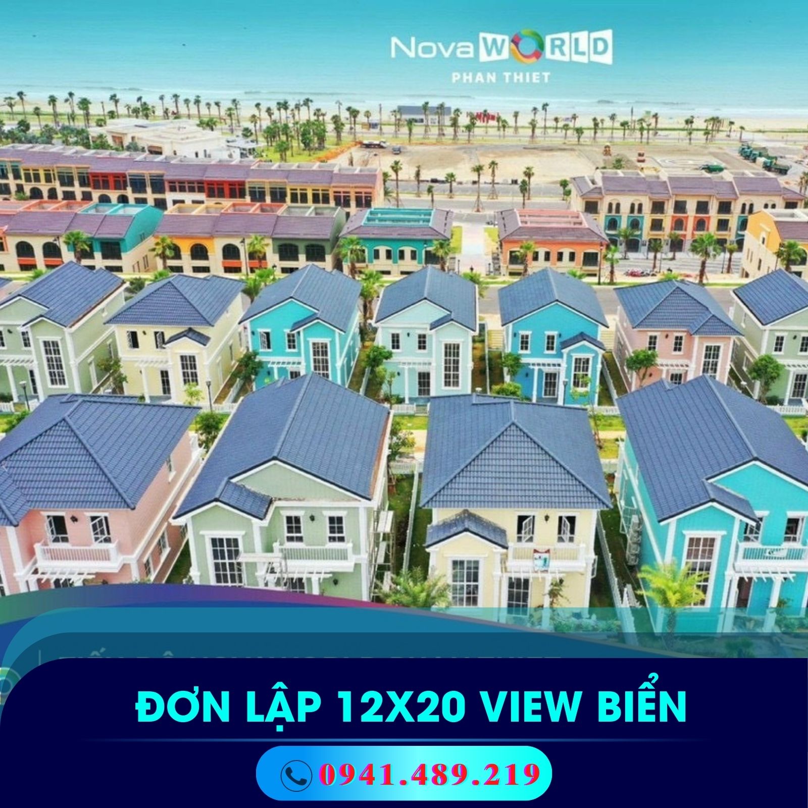 Mẫu nhà Biệt thự Florida 1 căn 12X20