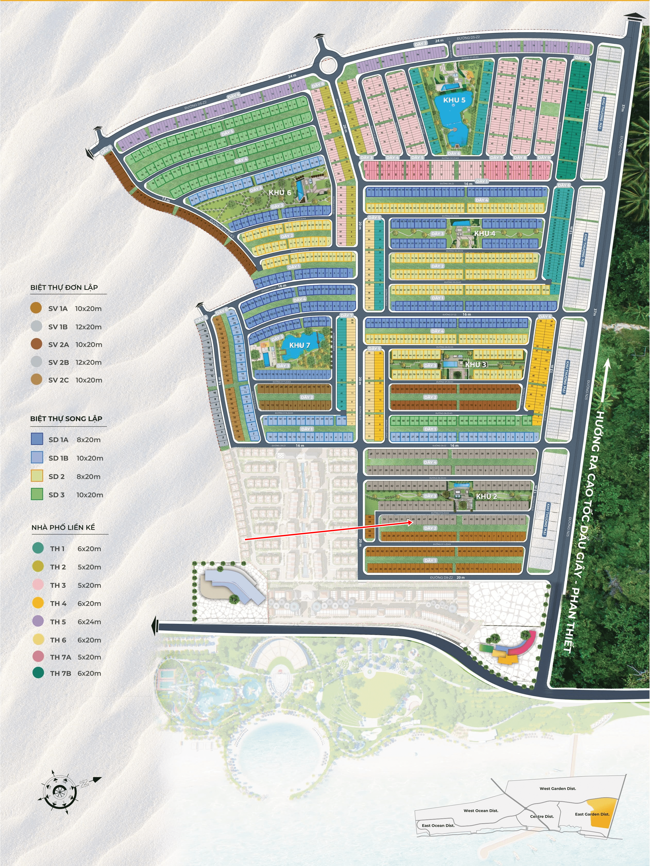 I.Vị trí căn Novaworld Phan Thiết Biệt thự Florida 1 căn 1.2-2.49