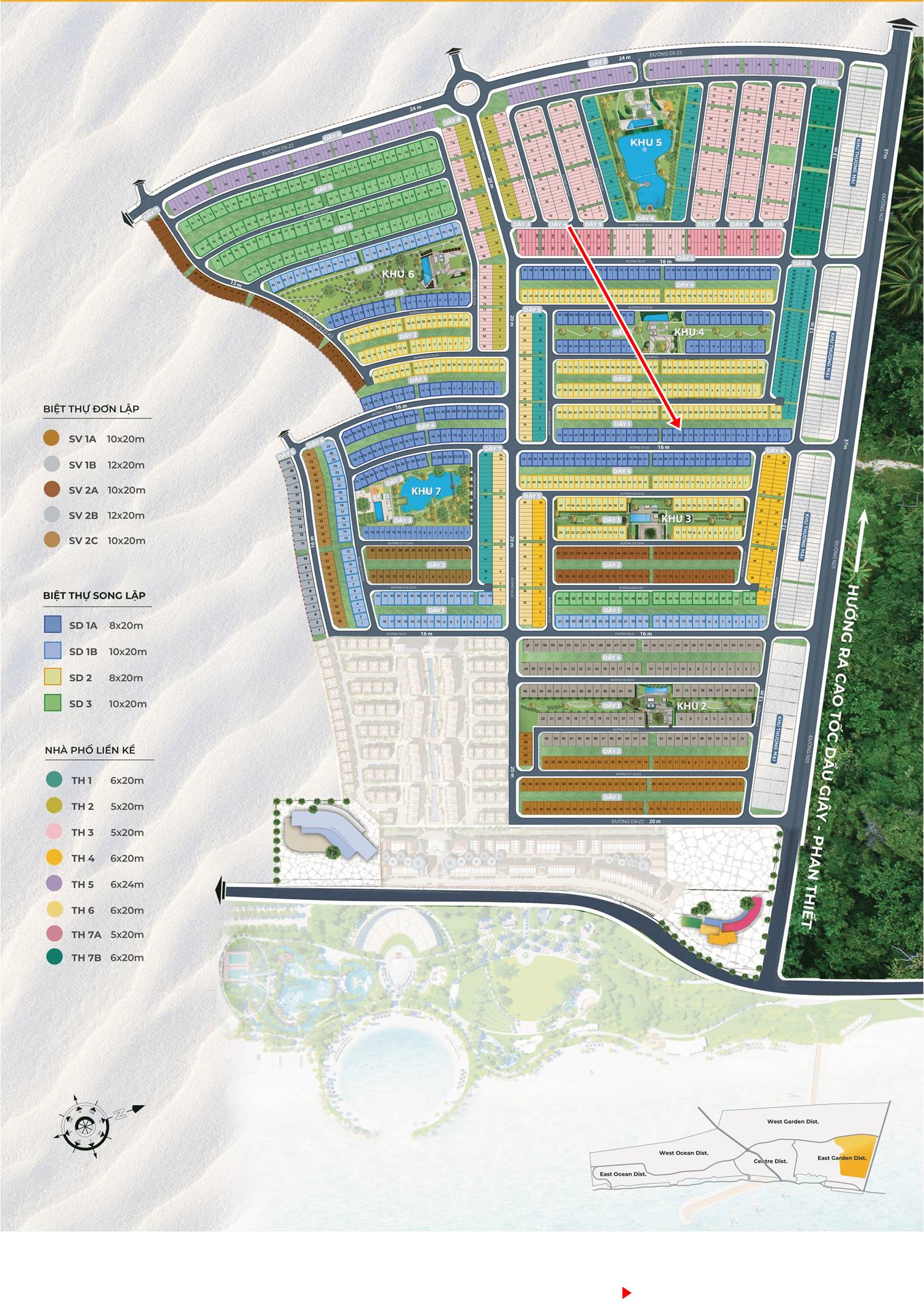I.Vị trí căn Novaworld Phan Thiết Biệt thự Florida 1 căn 1.4-1.21