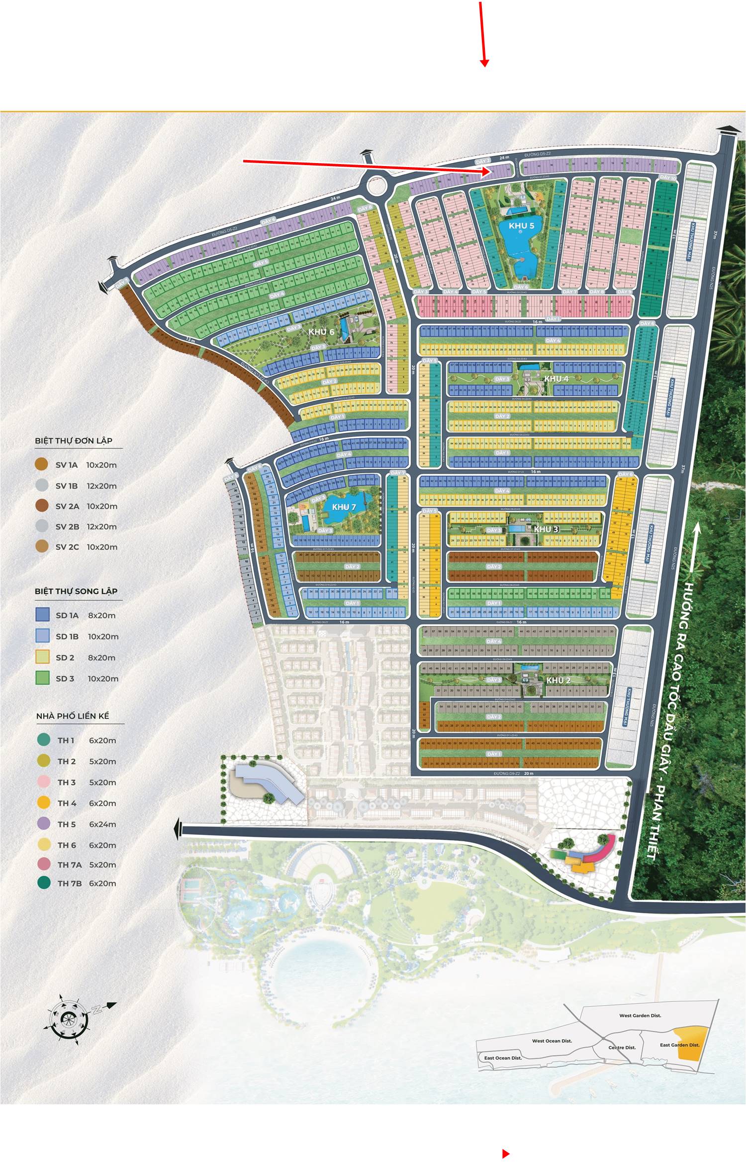 I.Vị trí căn Novaworld Phan Thiết Shophouse Florida 1 căn 1.5-2.50