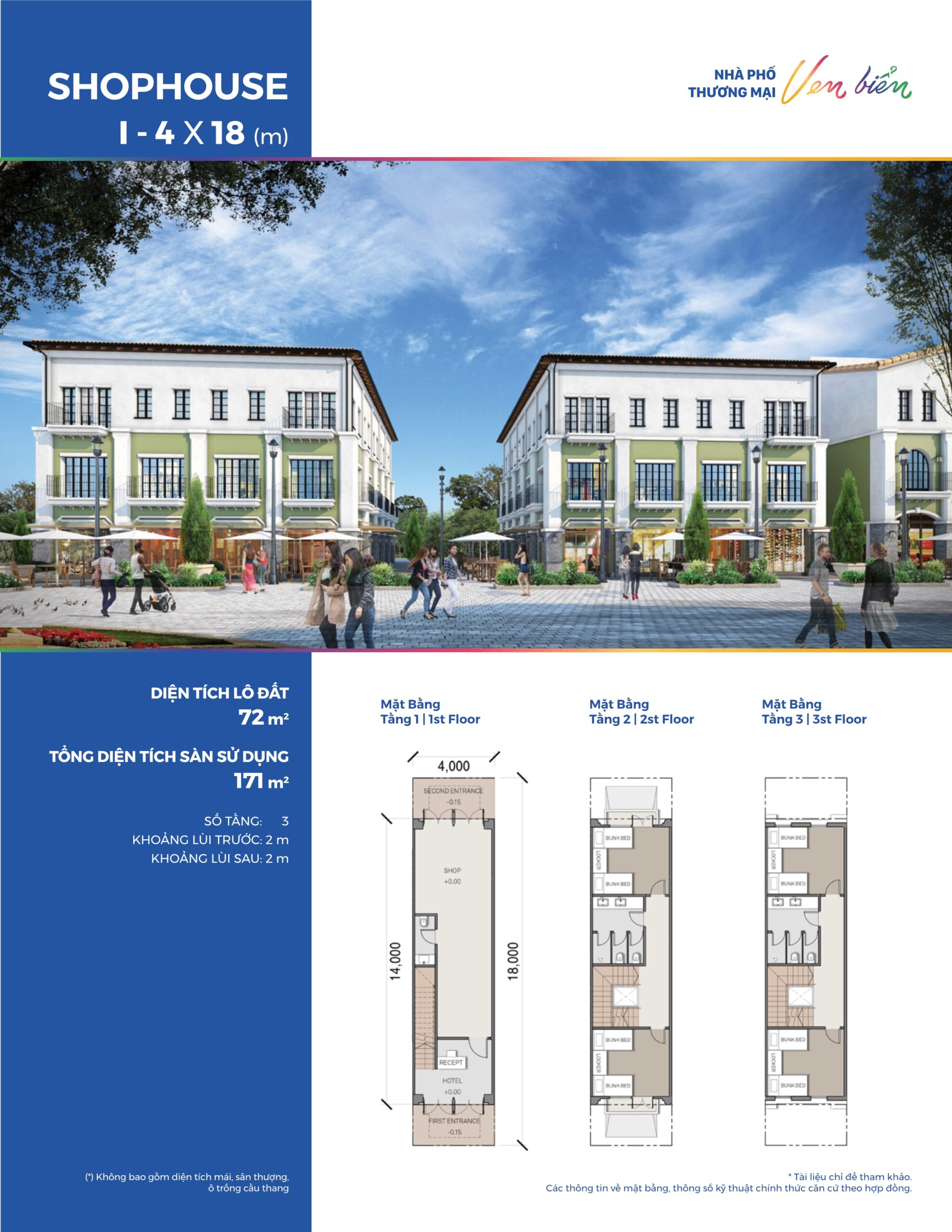 mẫu nhà shophouse novaworld phan thiết 4x18