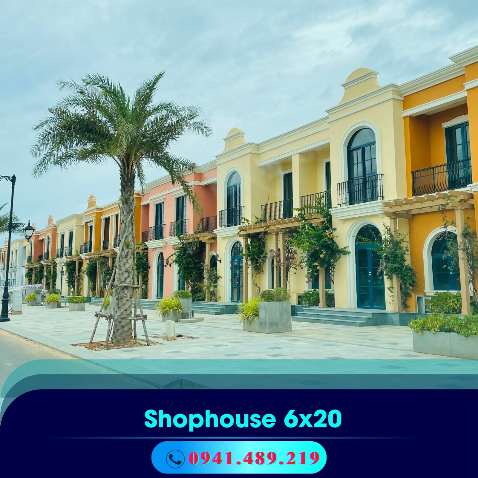 mẫu nhà Shophouse 6x20 novaworld phan thiết
