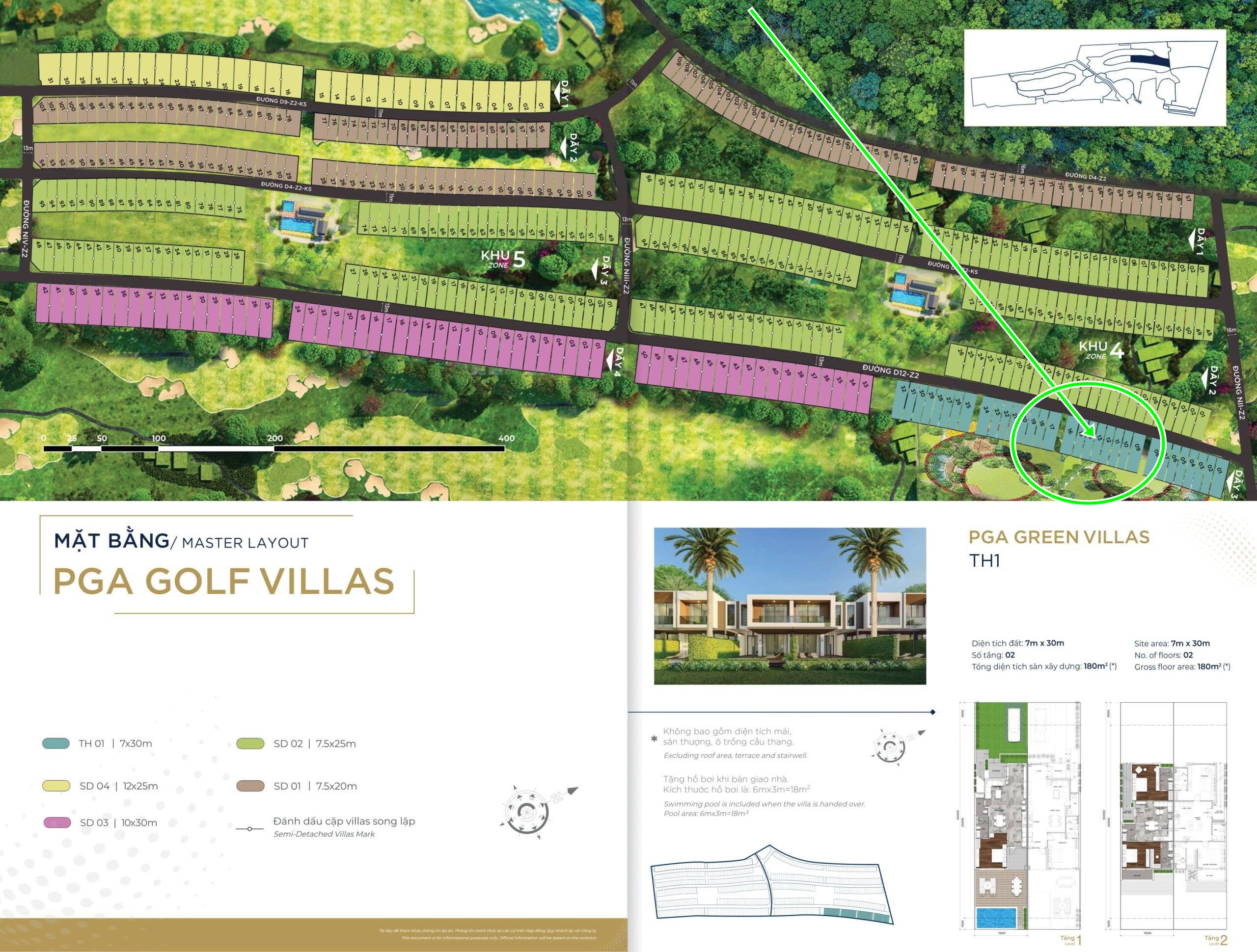 Vị trí căn Novaworld Phan Thiết Biệt thự Golf 5.4-3.13
