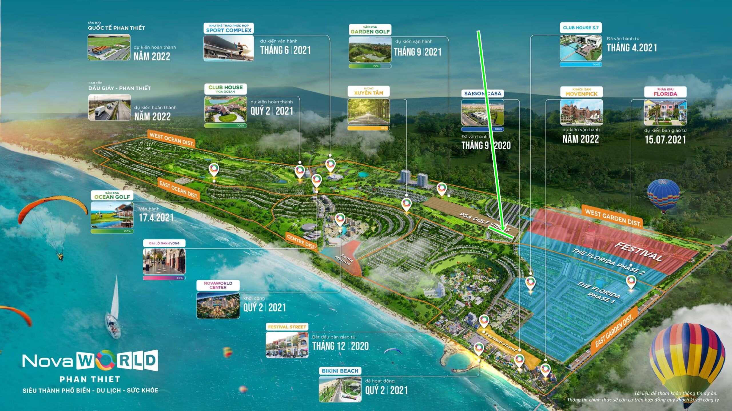 Vị trí căn Novaworld Phan Thiết Biệt thự Golf 5.4-3.13