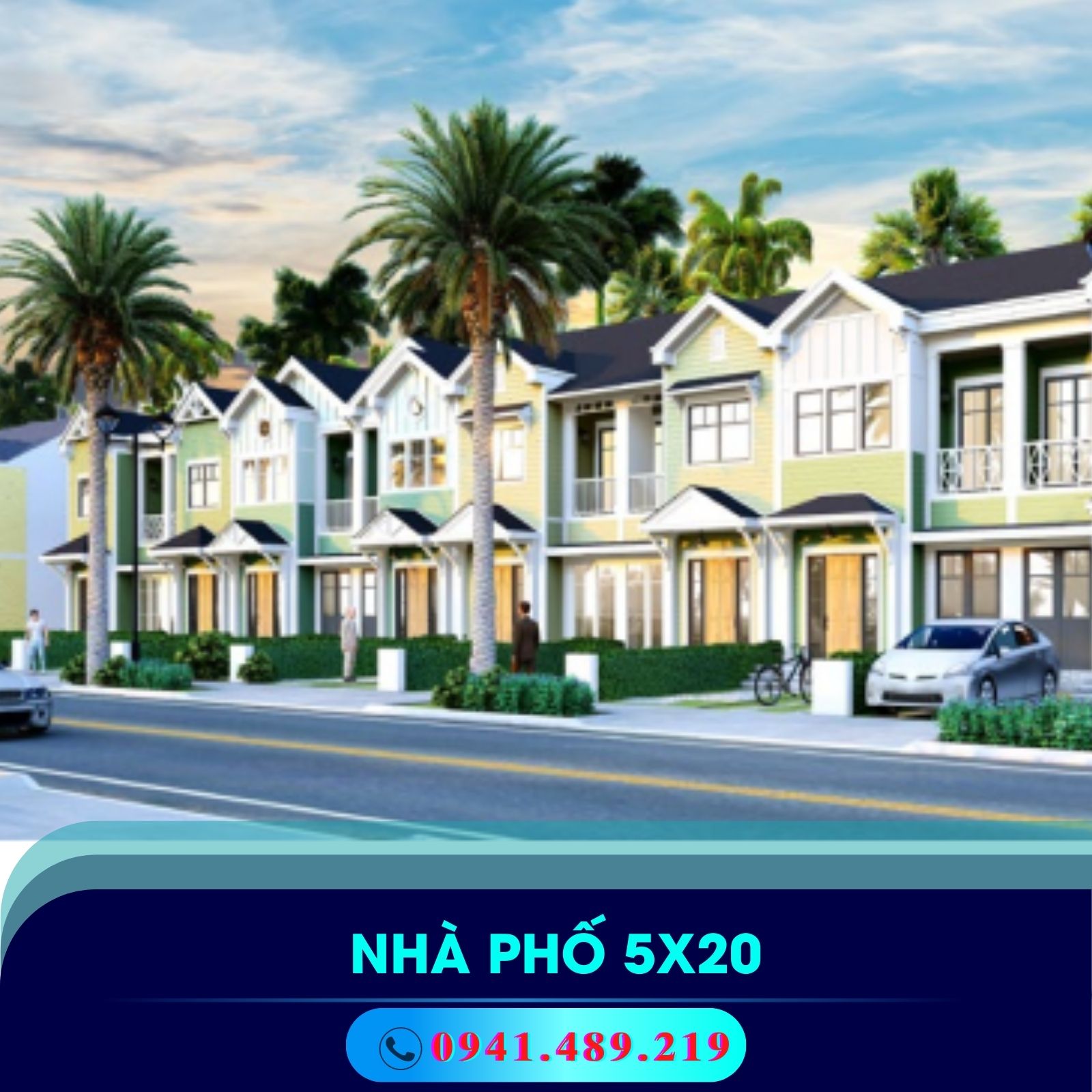 mẫu nhà phố 5x20 florida 1 novaworld phan thiết