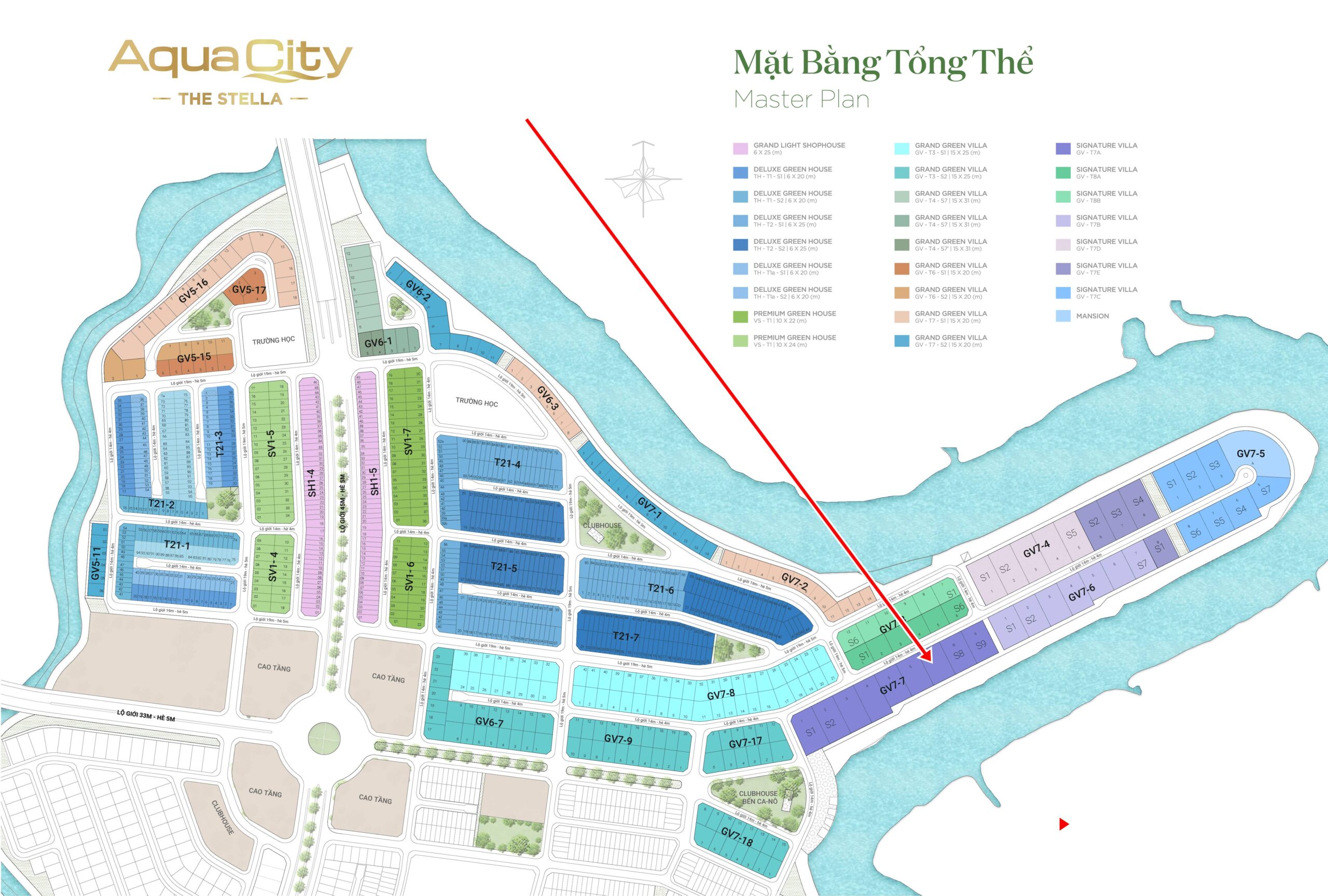 Vị trí dinh thự aqua city Vị trí dinh thự aqua city