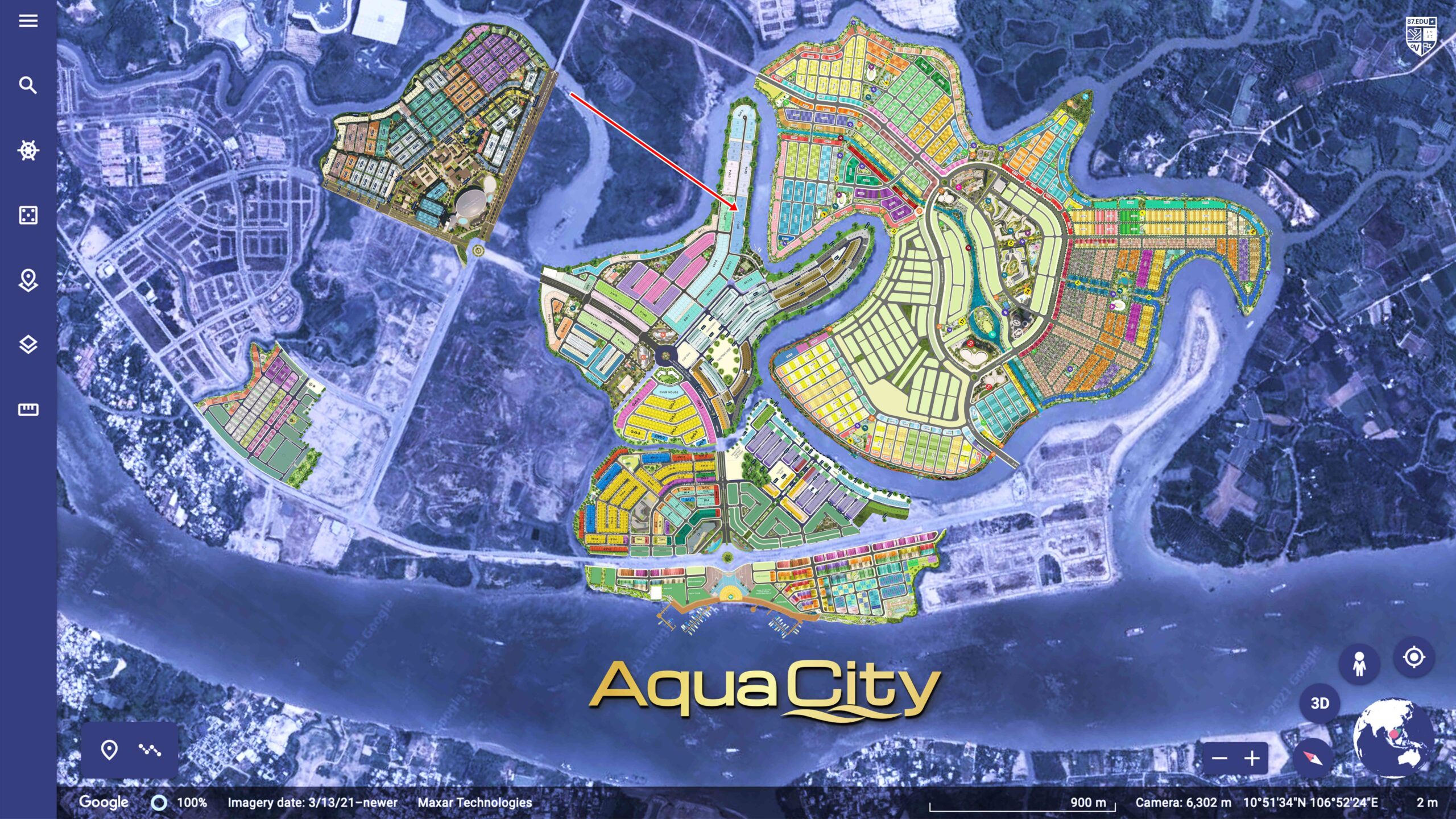Vị trí dinh thự aqua city Vị trí dinh thự aqua city