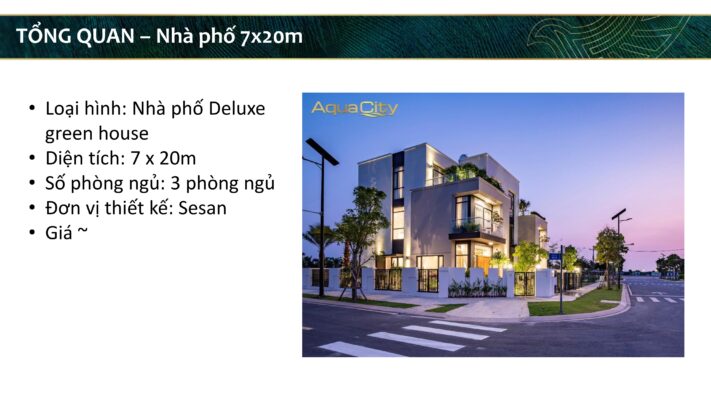 Thiết kế nội thất nhà phố aqua city