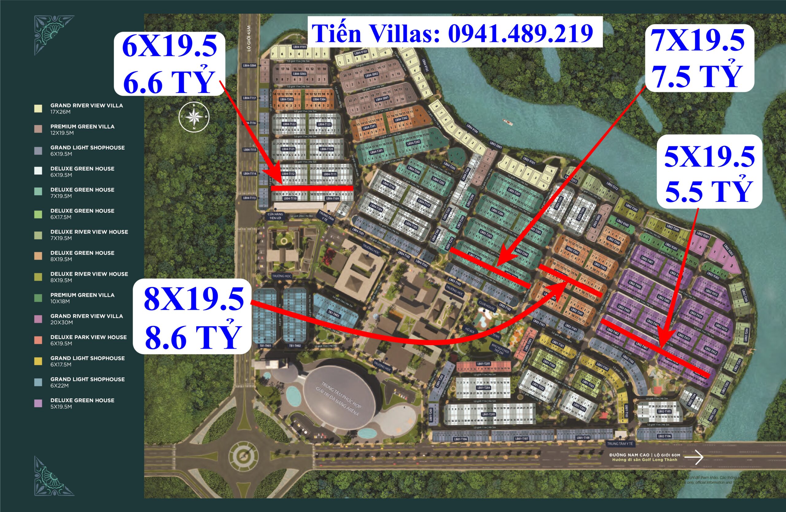 giá nhà phố River park 2 Aqua City