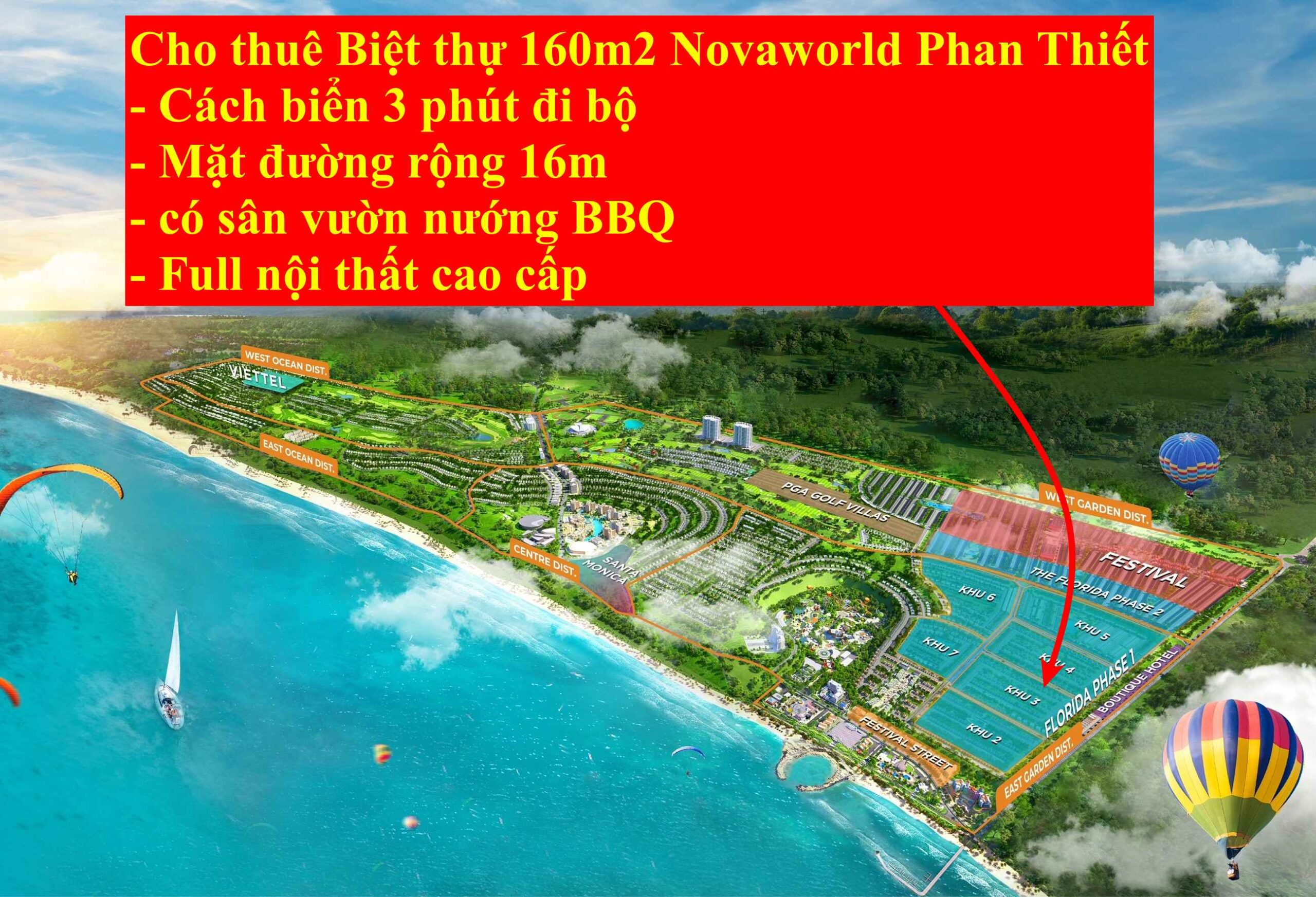 cho thuê biệt thự Novaworld Phan Thiết