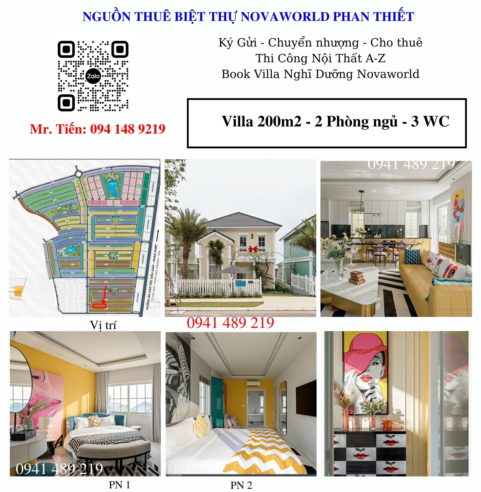 Cho thuê Villa Florida 1 Biệt thự Novaworld phan thiết