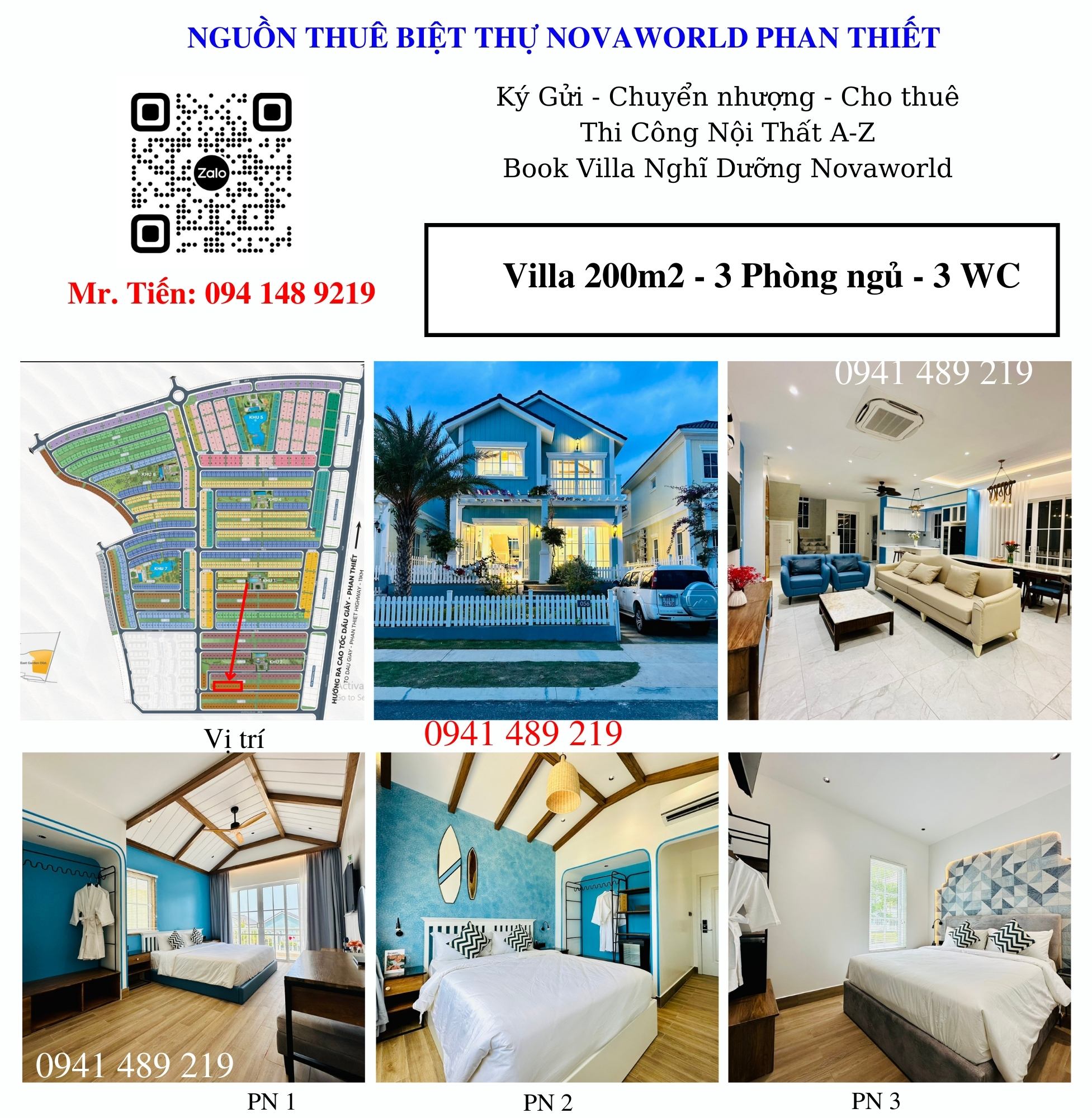 Cho thuê Villa Florida 1 Biệt thự Novaworld phan thiết