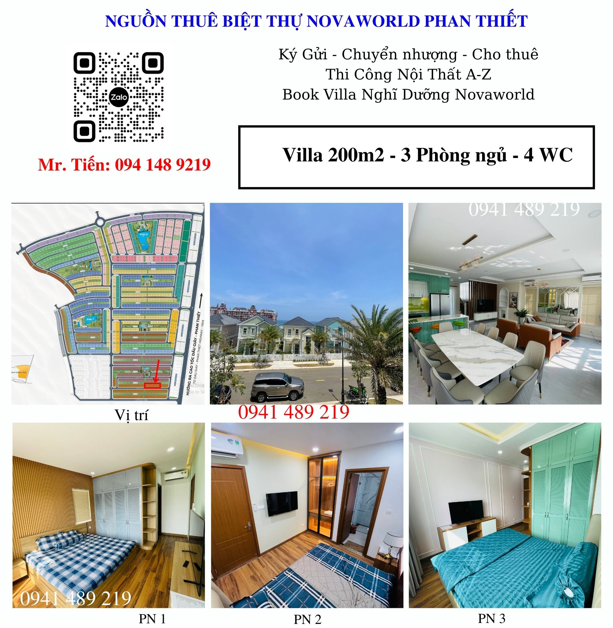 Cho thuê Villa Florida 1 Biệt thự Novaworld phan thiết