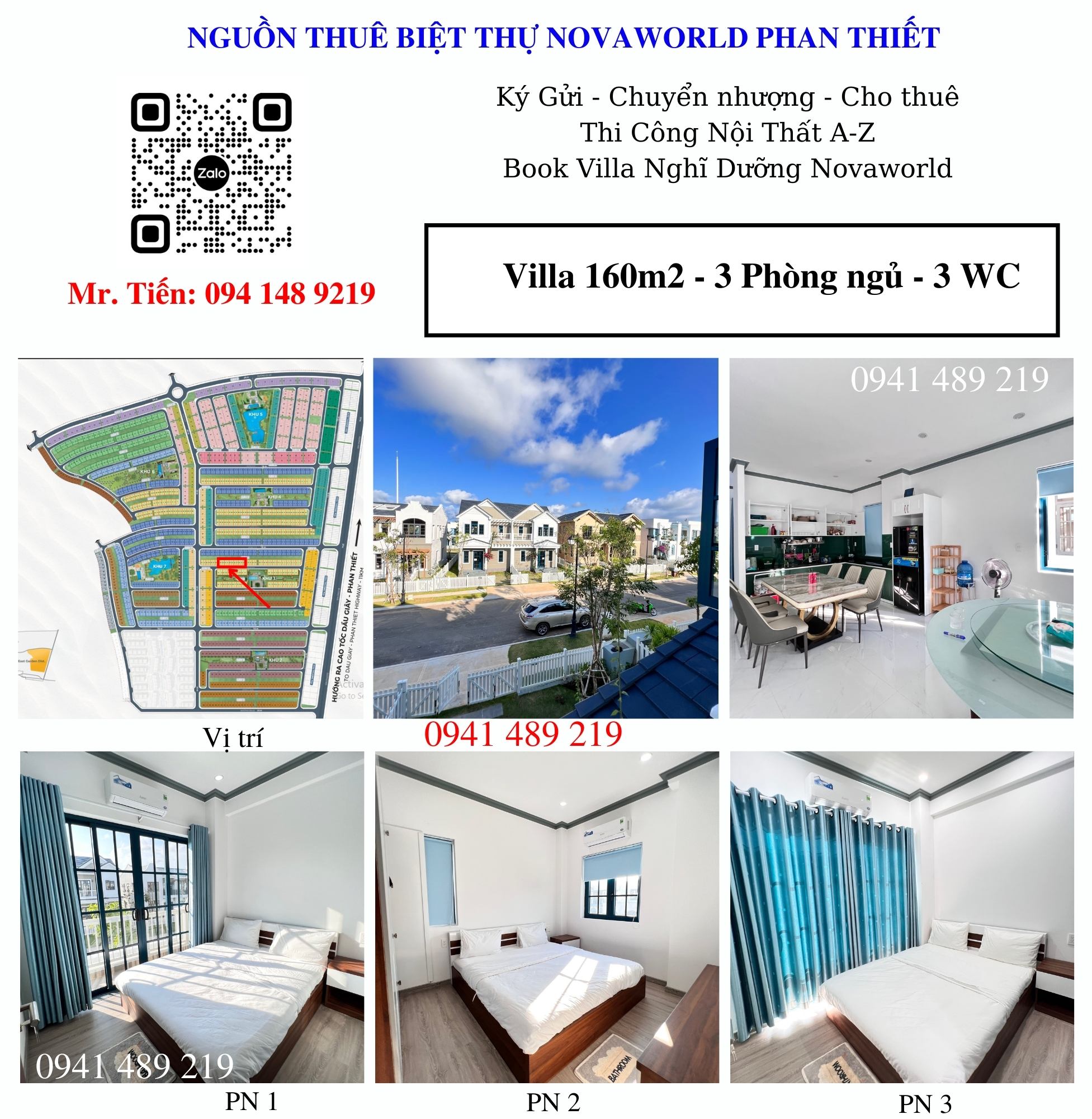 Cho thuê Villa Florida 1 Biệt thự Novaworld phan thiết