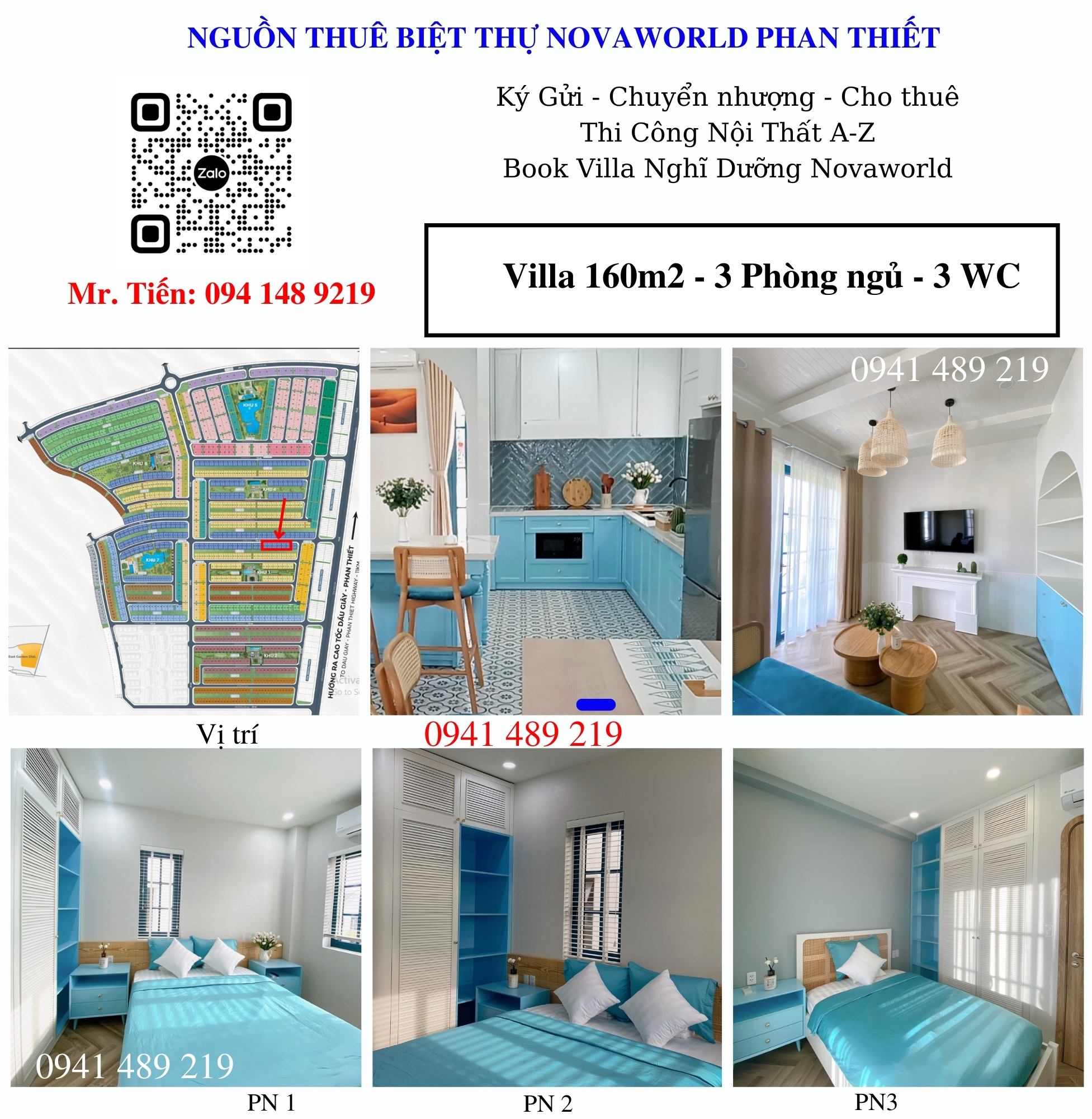Cho thuê Villa Florida 1 Biệt thự Novaworld phan thiết