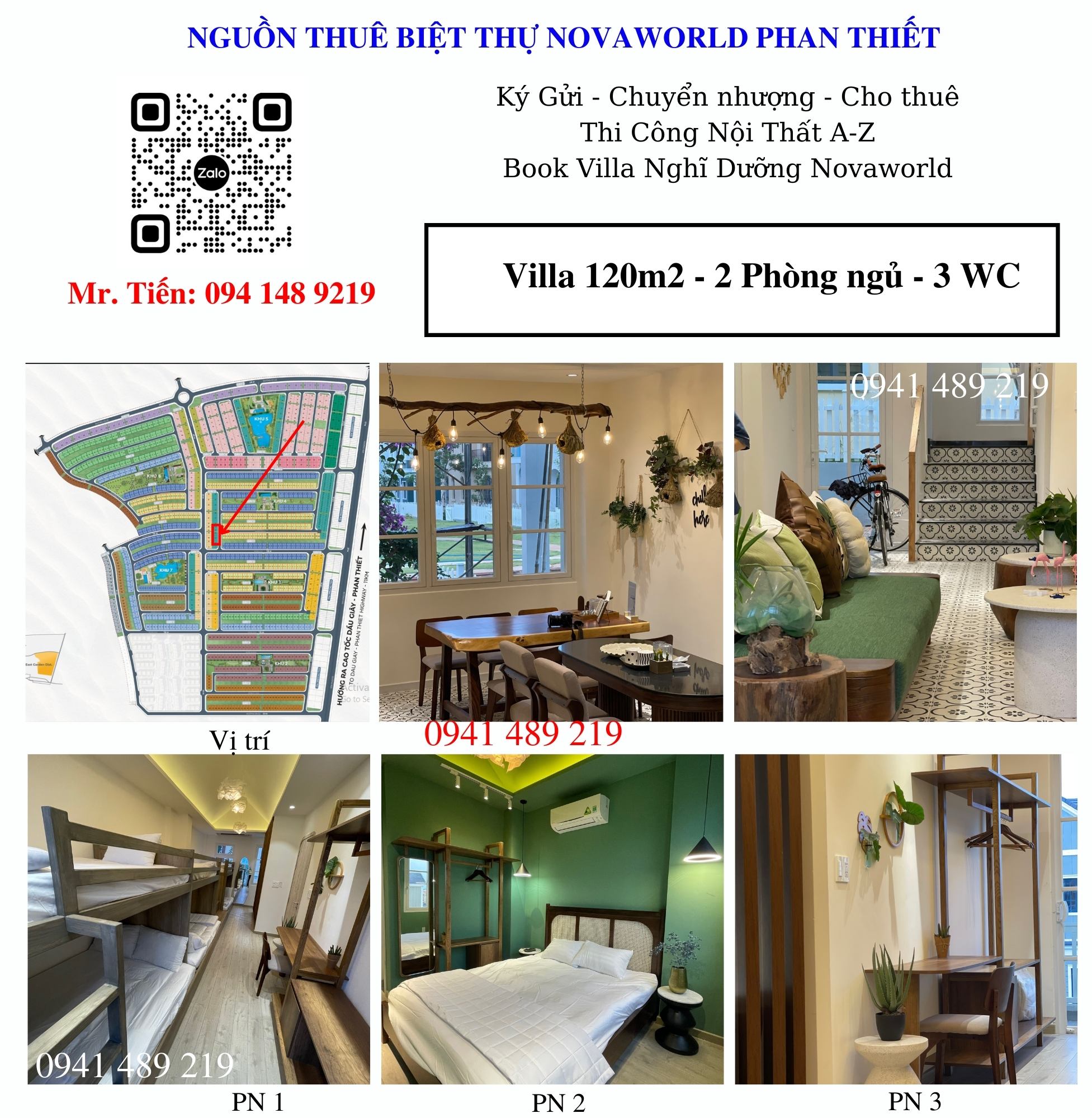 Cho thuê Villa Florida 1 Biệt thự Novaworld phan thiết